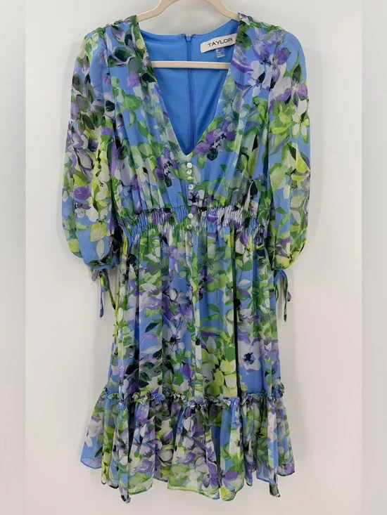 Taylor Floral Spring Summer Dress Garden Party Wedding Guest 10 - Picture 2 of 6